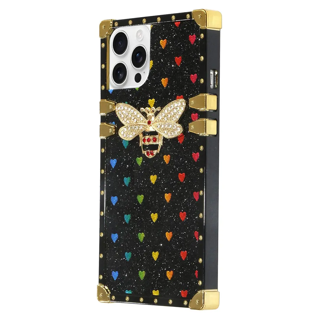 iPhone 12 Pro Max Heart Butterfly Case Black